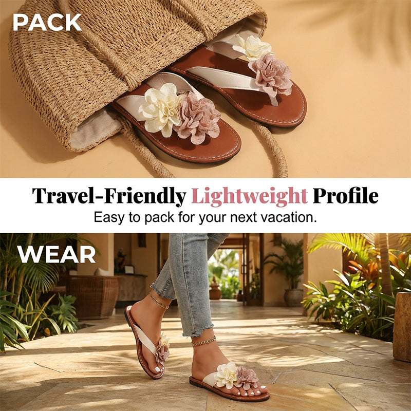 Mia — Lichtgewicht Bloemen Sandalen | 50% KORTING