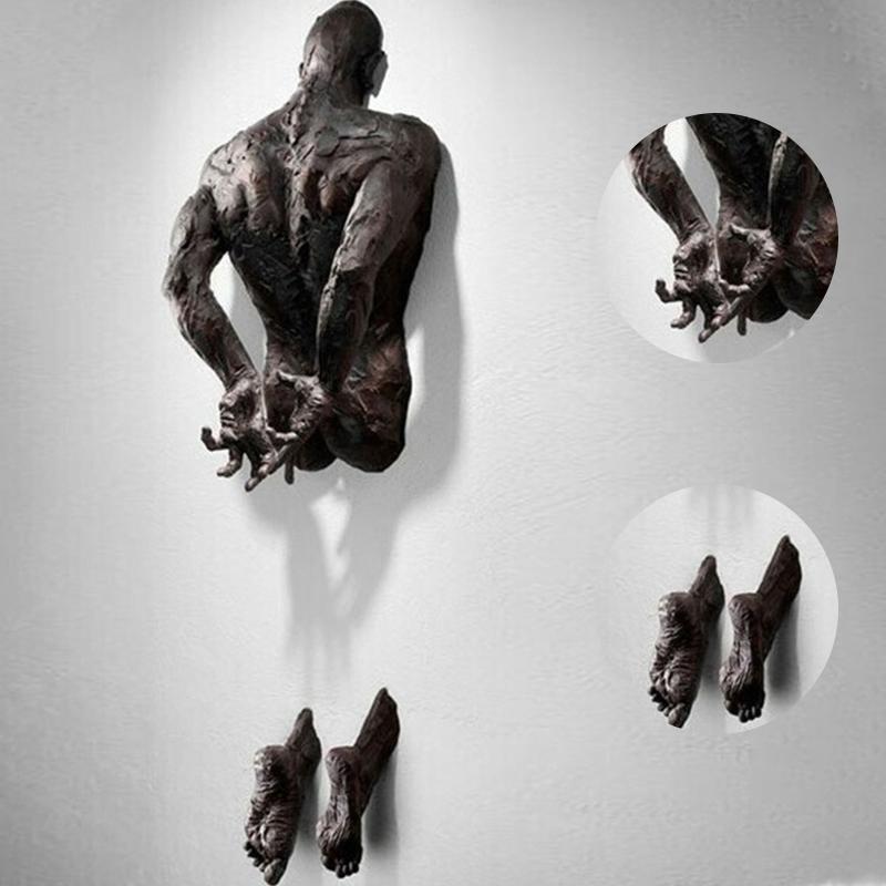 Kunst aan de muur sculptuur met ornament van hars