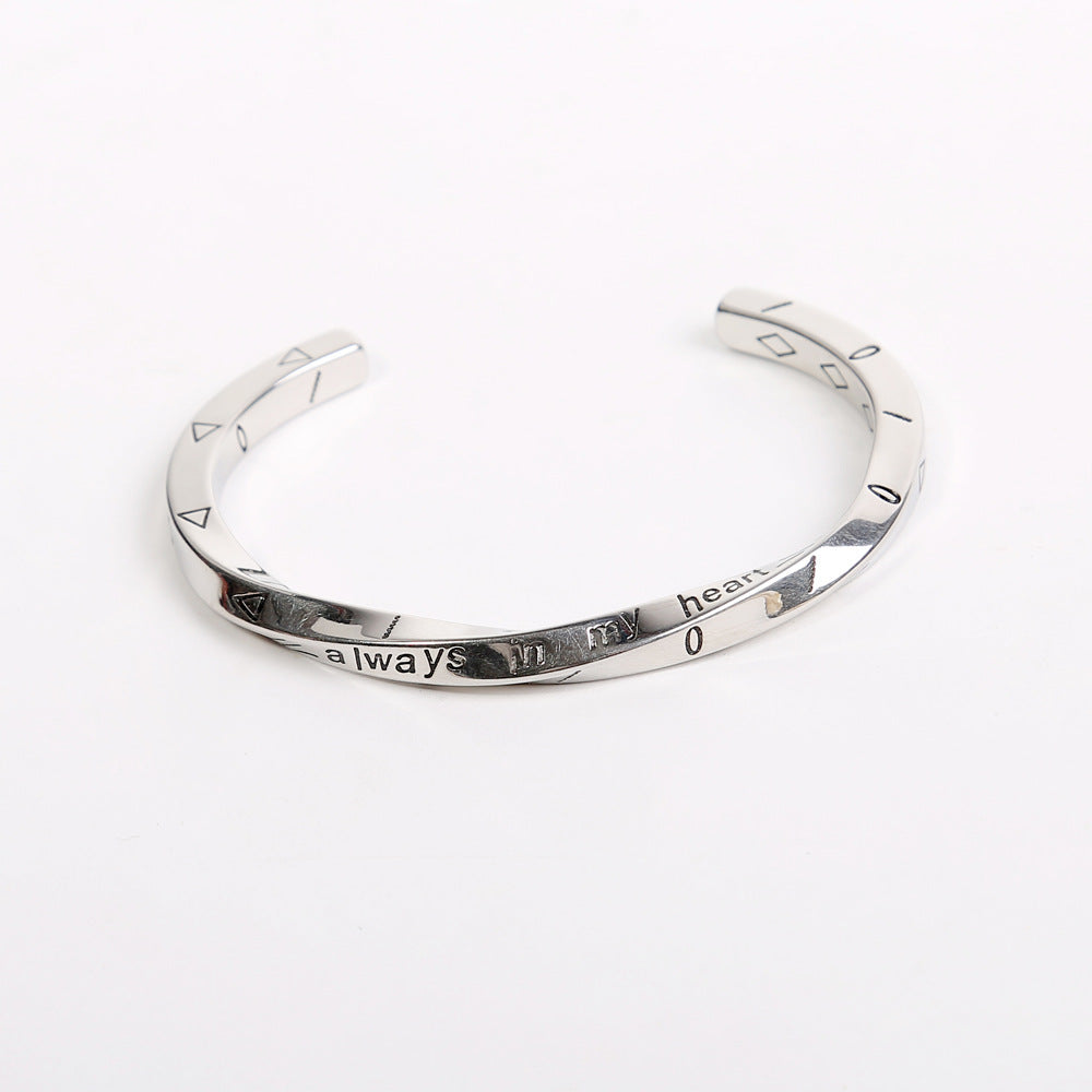 Paar Model Titanium Stalen Armband