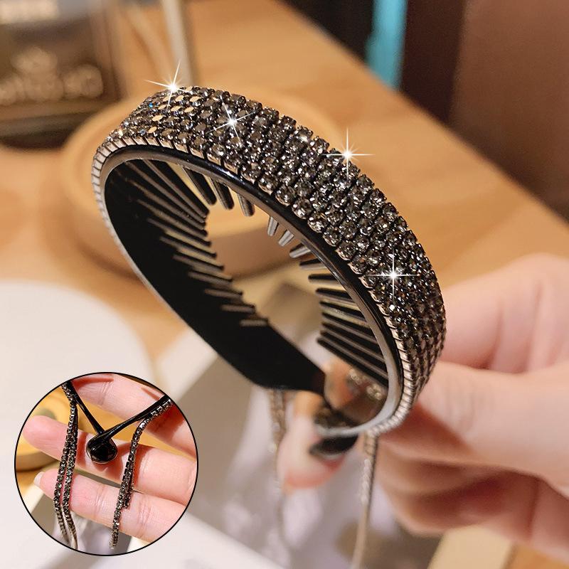 Elegante Hoofdtooi Met Strass Pom Pom