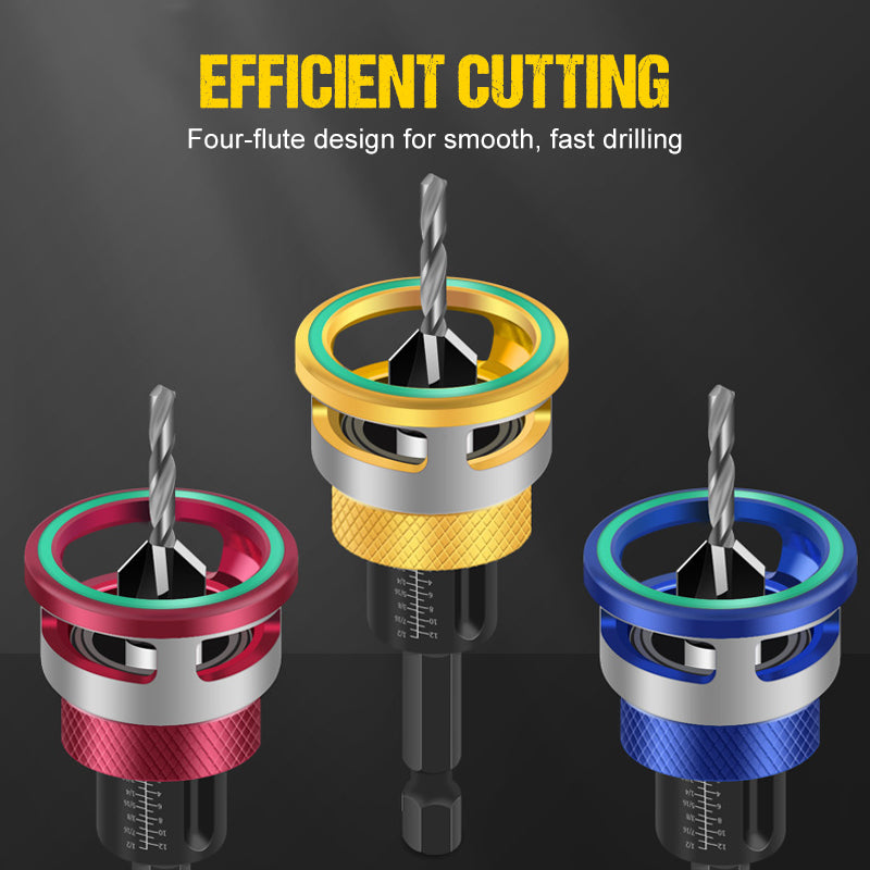 WoodCountersink Pro Set — Verfijnde Verzinkboren | 50% KORTING