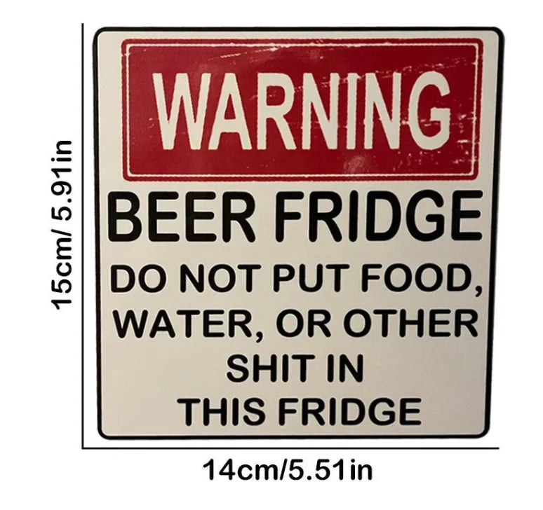 Grappig Bier Koelkast Vintage Sticker Teken