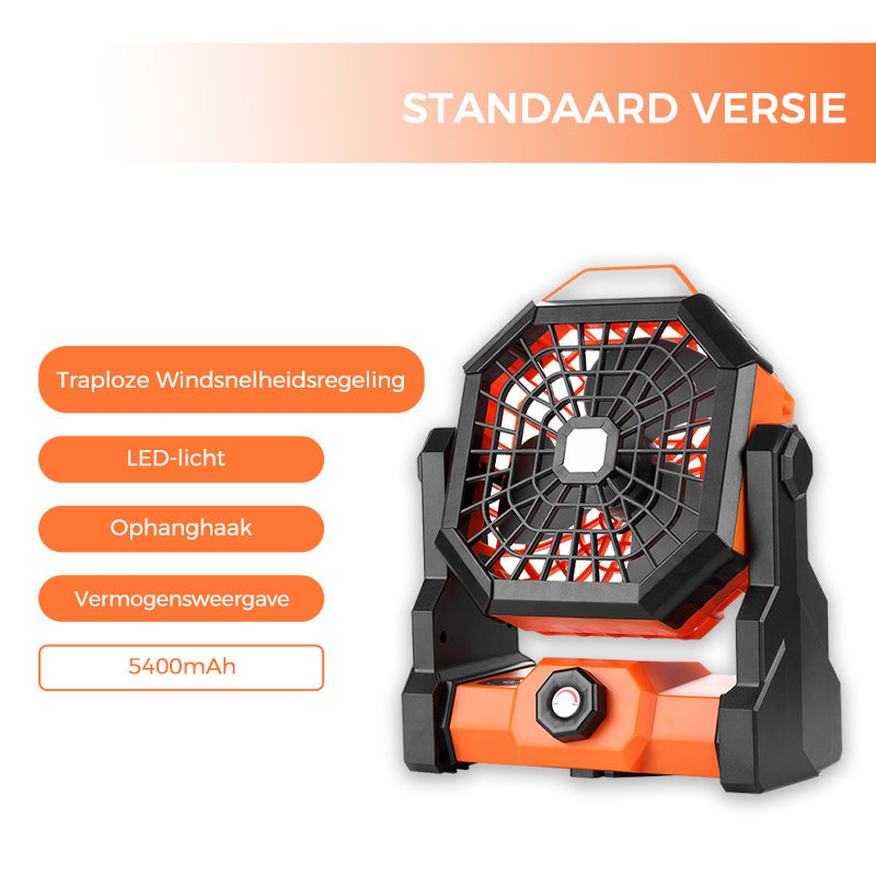 Camping LED-ventilator met licht