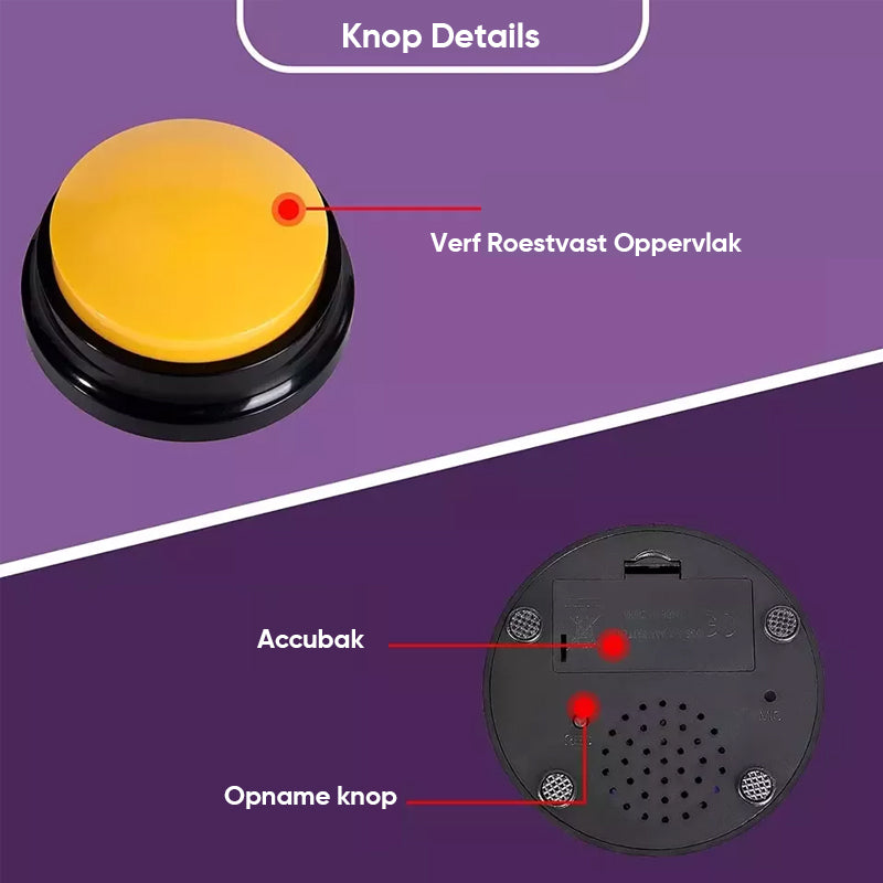 Opneembare Pratend huisdier Training-knop