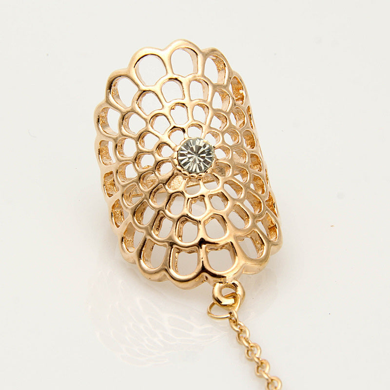 Uitgesneden Bloem Dream Catcher Armband Ring