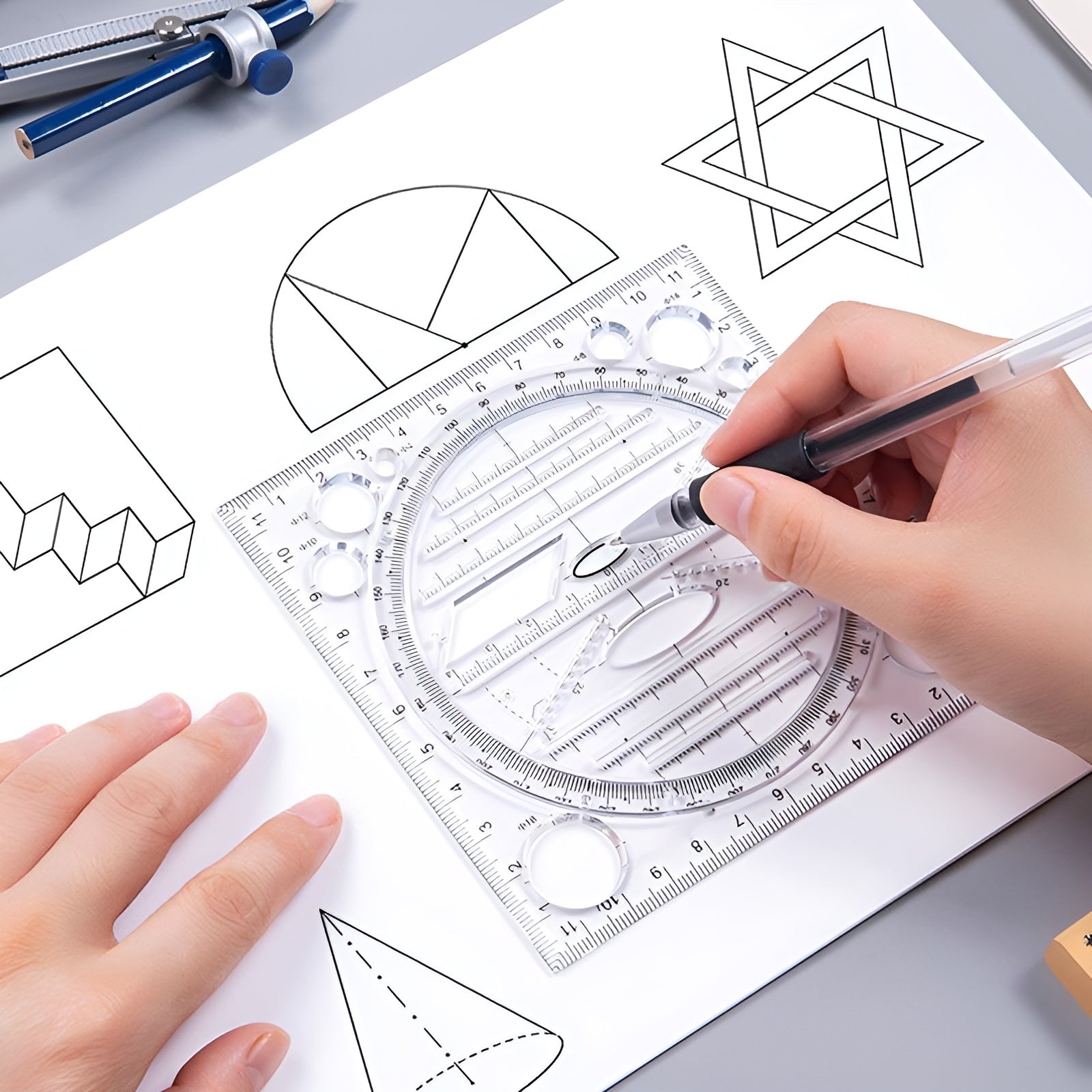Traceease Geometrische Opstellen Orthodrome Template Tekening Stencil Traceease Geometrische Opstellen Orthodrome Template Tekening Stencil