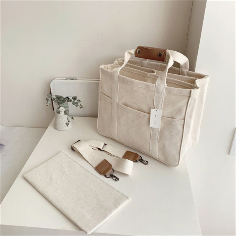 Effen kleur canvas draagtas