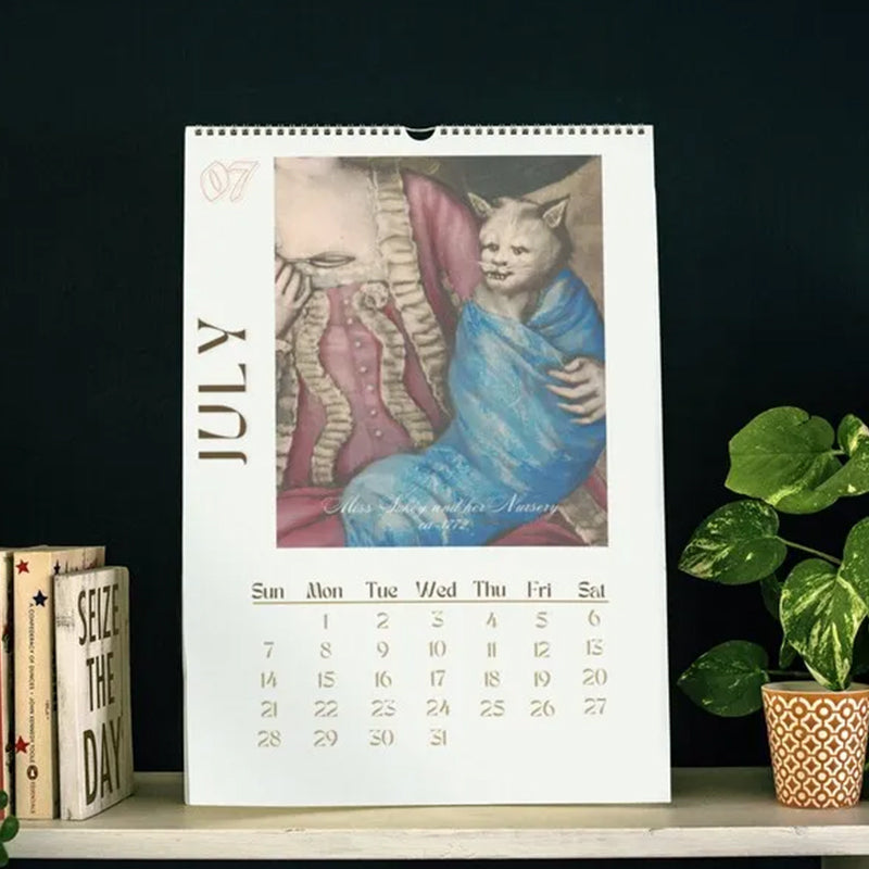 2024 muurhangende kalender, grappige kunst nieuwigheid cadeau