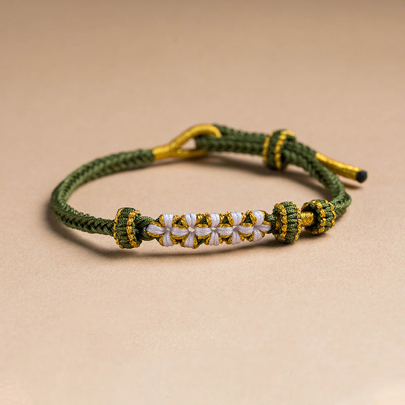 Perzik bloesem knoop armband