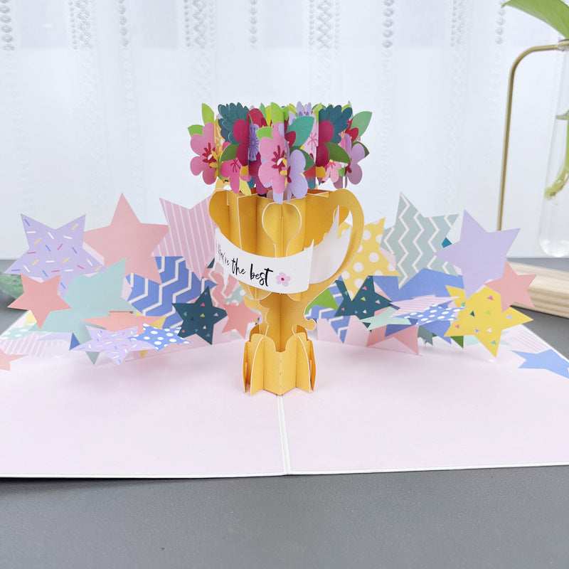 3D Handmade Flower Greeting3D handgemaakte bloem wenskaart Card