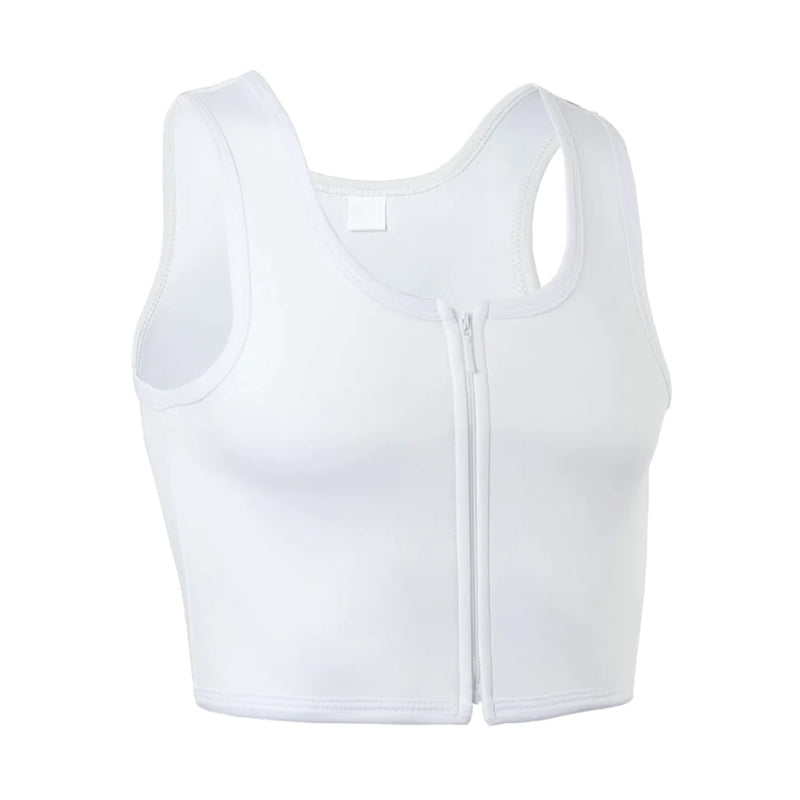 Dunne bustier-tanktop met ritssluiting aan de voorkant