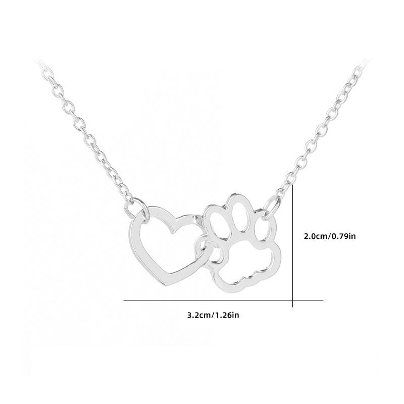 Hond poot hart hanger ketting