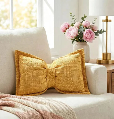 VelvetLuxe Strik Kussen — Luxe Comfort, Directe Stijl