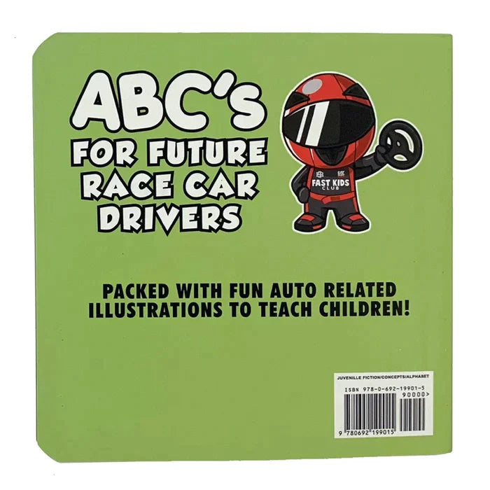 ABC-boek voor toekomstige autocoureur