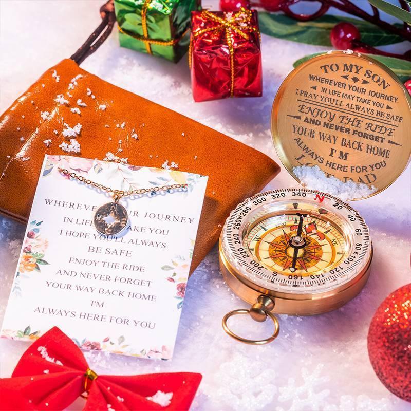 Pa aan zoon - geniet van de belettering Ride Compass