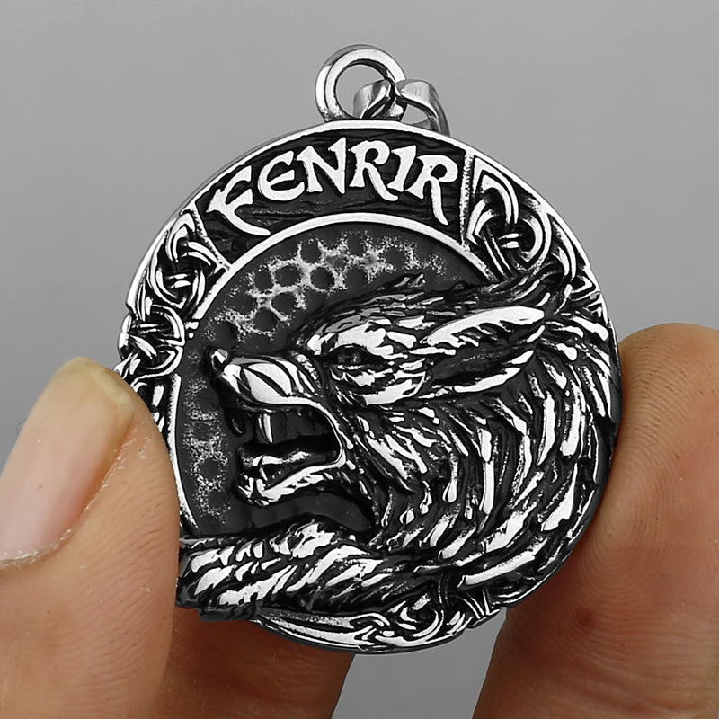 Roestvrijstalen Viking Wolf Fenrir-ketting