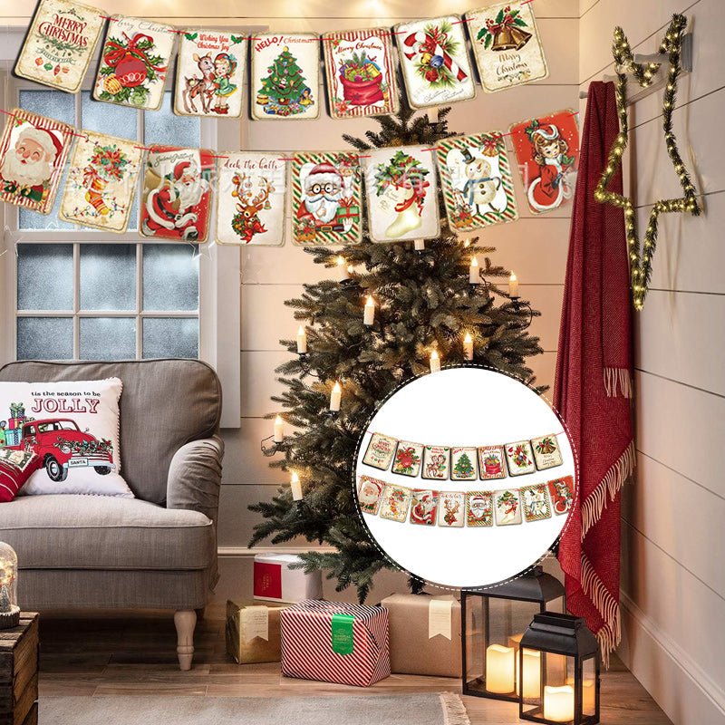 Vrolijke Kerst Open Haard Banner