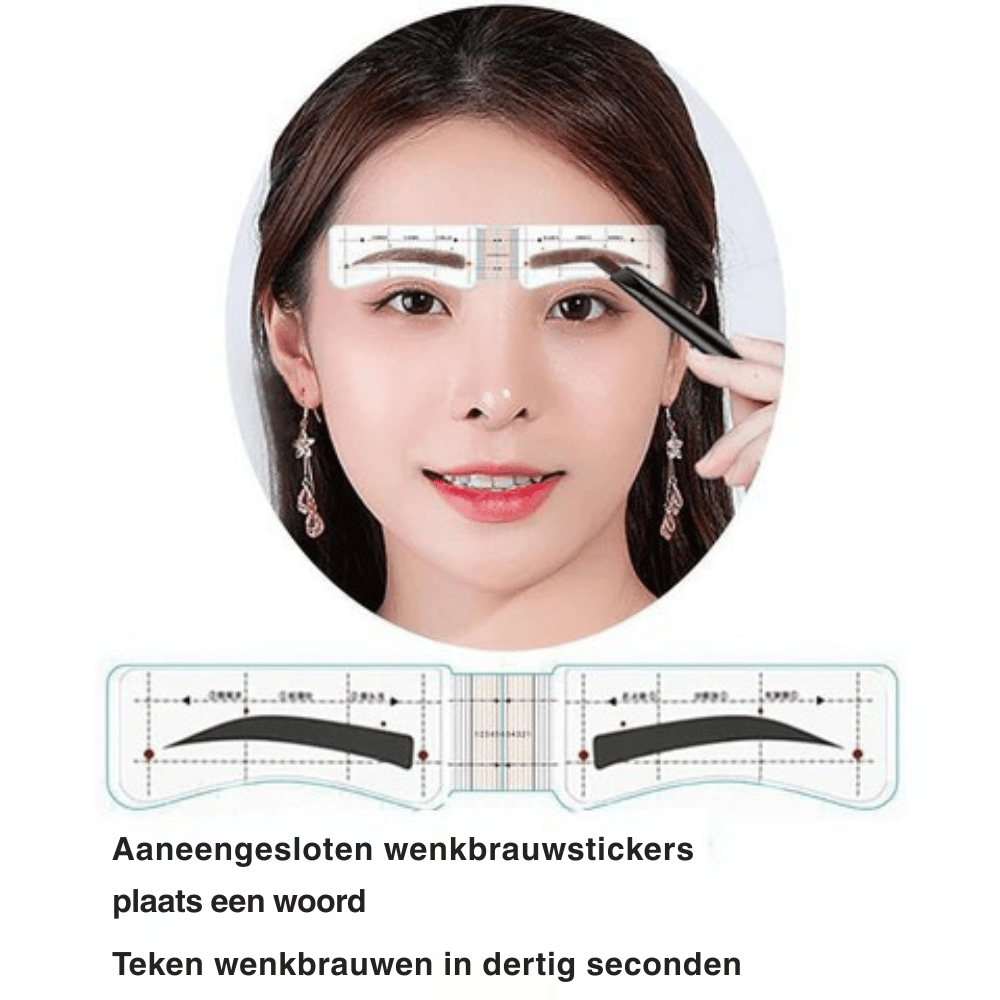 BrowMaster - Herbruikbare wenkbrauw | set 12 stuks | 50% KORTING