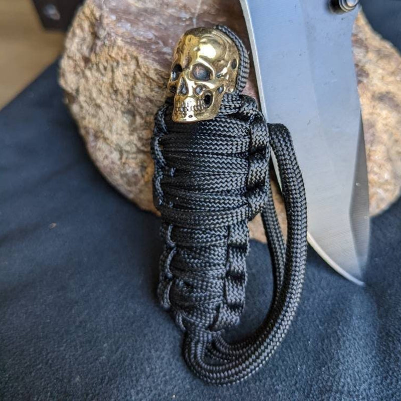 Paracord Sleutelhanger Mummie Messing Schedel