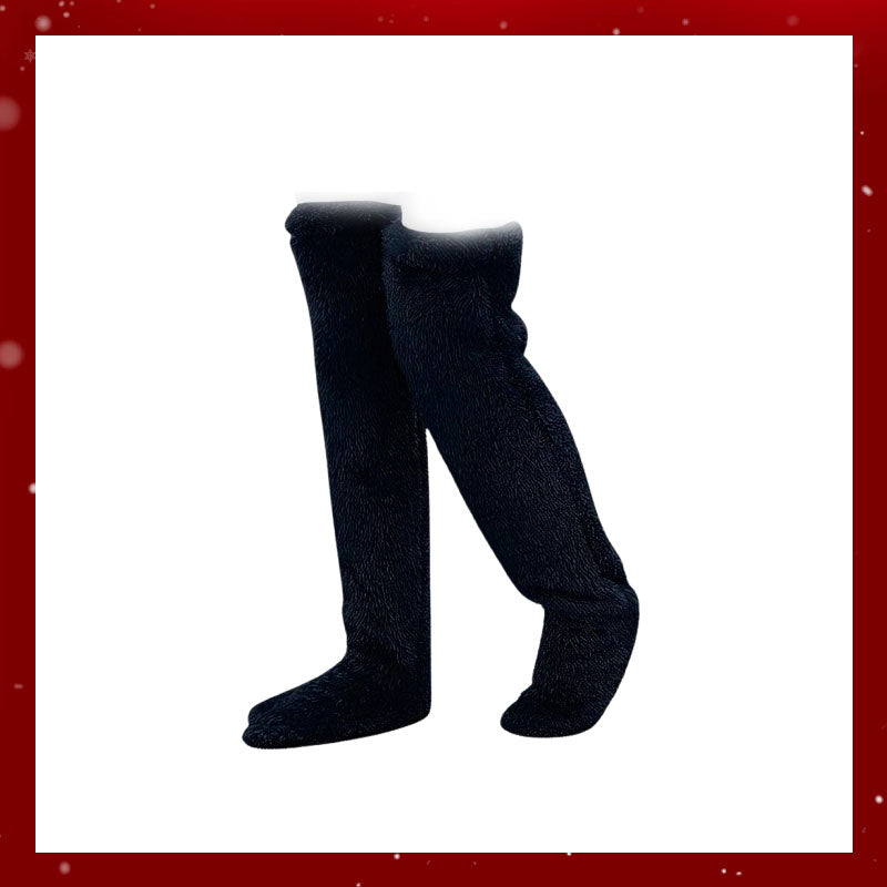 Mary — Warme Kniehoge Ganzendons Sokken met Verborgen Geschenkvak