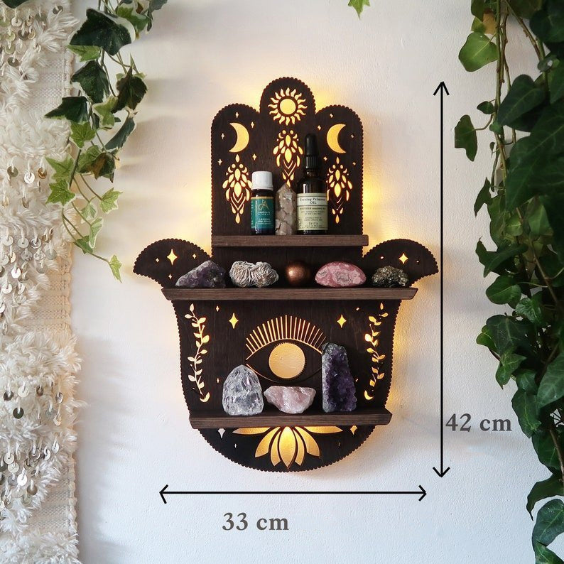 Luna Moth Plank met lamp