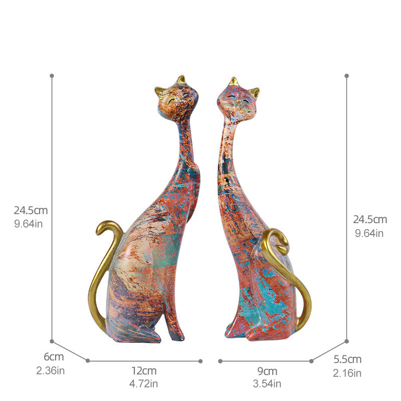 Kat Lover Standbeeld Ornament Artistiek Creatief Cadeau