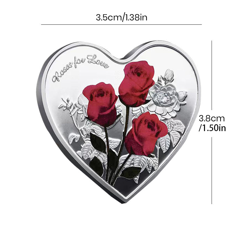 Herdenkingsmunt in de vorm van een roos | 50% KORTING