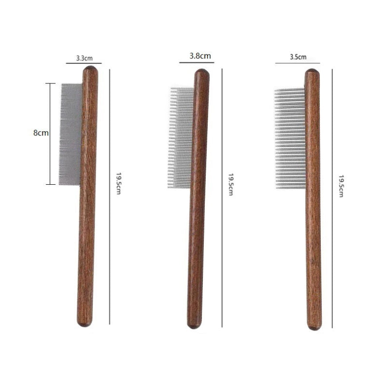 Pet Knot Comb met houten handvat