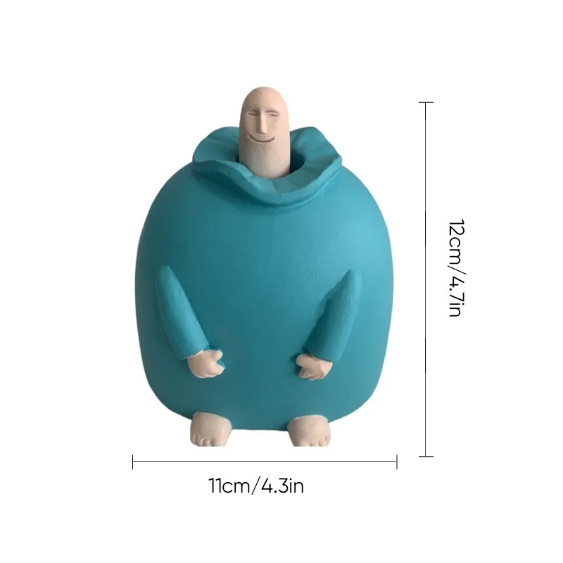 Kleine blauwe middelvingerornament