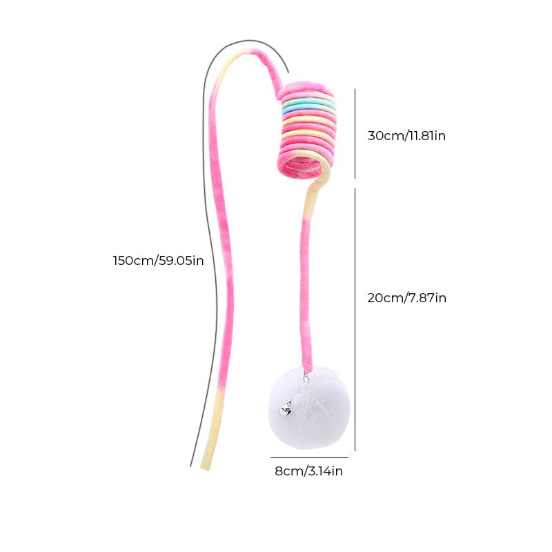 Hangend lente pluche kattenspeeltje