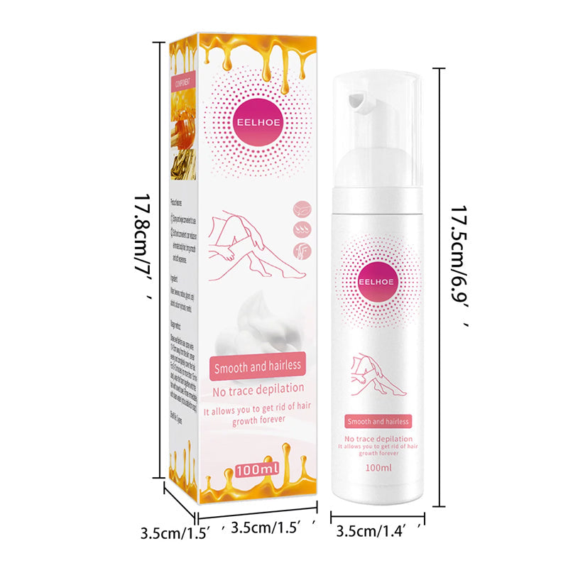 SilkBee 100ml – Honingmousse Ontharingsspray voor Zijdezachte Huid Zonder Irritatie | 1+1 GRATIS