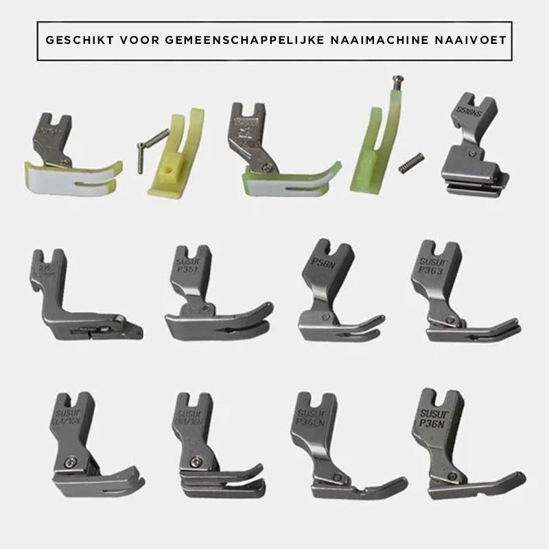 Universele naaivoet schroef