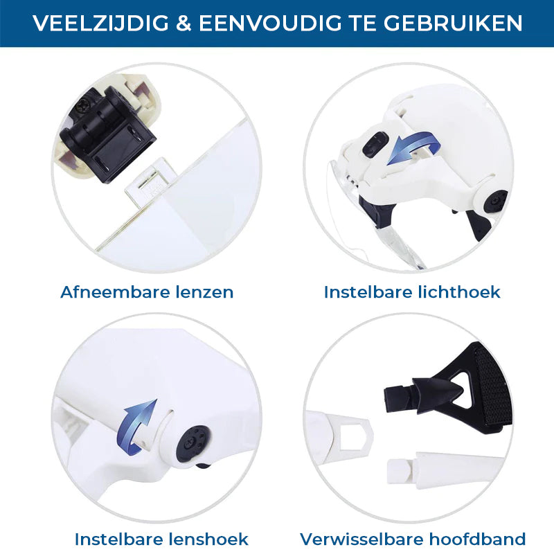 OptiView - Vergroot Handsfree met Heldere Verlichting voor Al je Creatieve Projecten | 50% KORTING