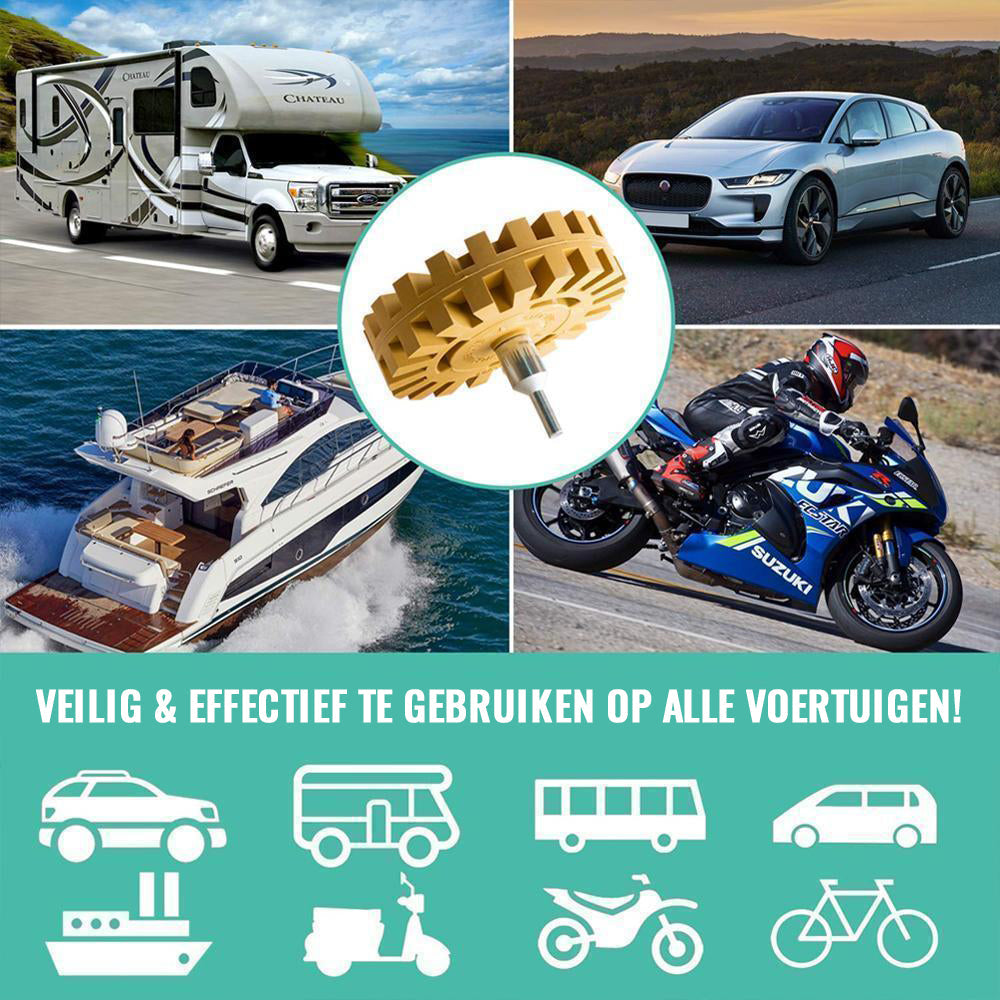 Wielschijf voor het verwijderen van stickers