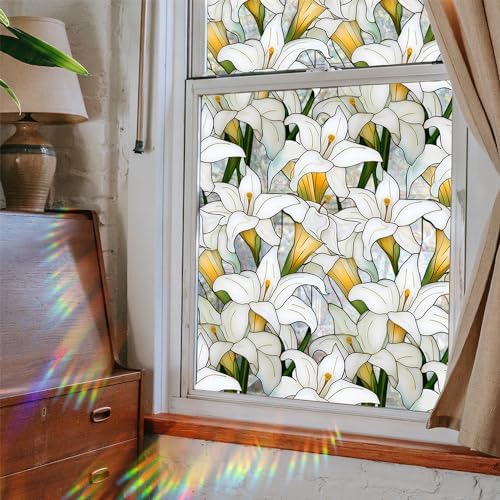 UV-beschermende regenboogglasstickers voor privacy in huis