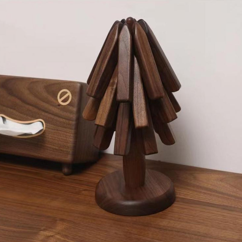 Zwarte walnoot houten tafelmat