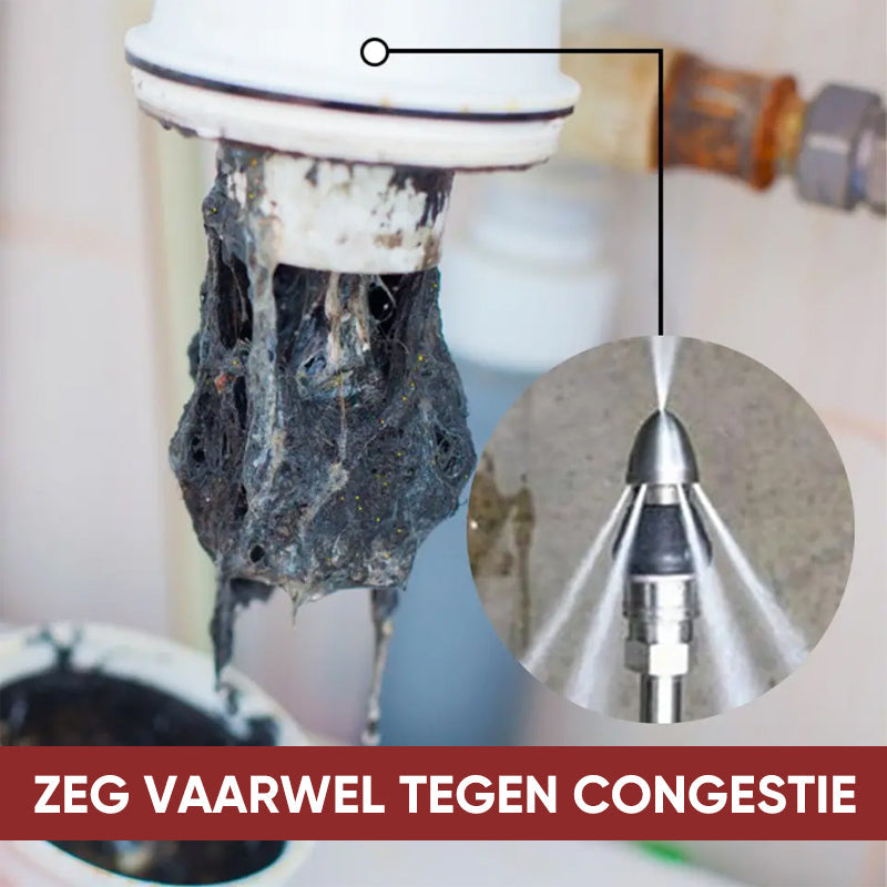 DrainForce Pro - Riool reinigingsgereedschap Hogedruksproeier | 1+1 GRATIS