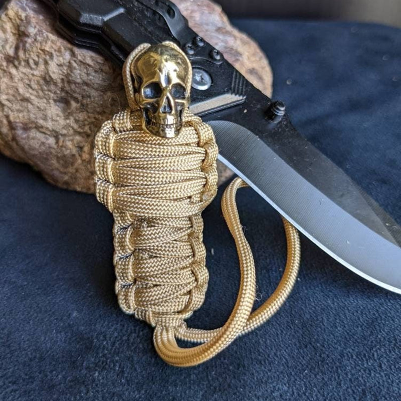 Paracord Sleutelhanger Mummie Messing Schedel