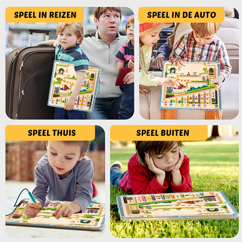 Magnetisch kleuren- en nummerdoolhof