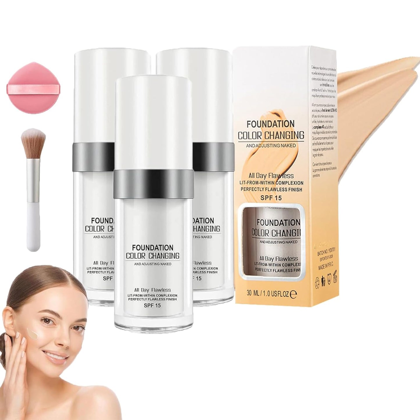 Van kleur veranderende foundation