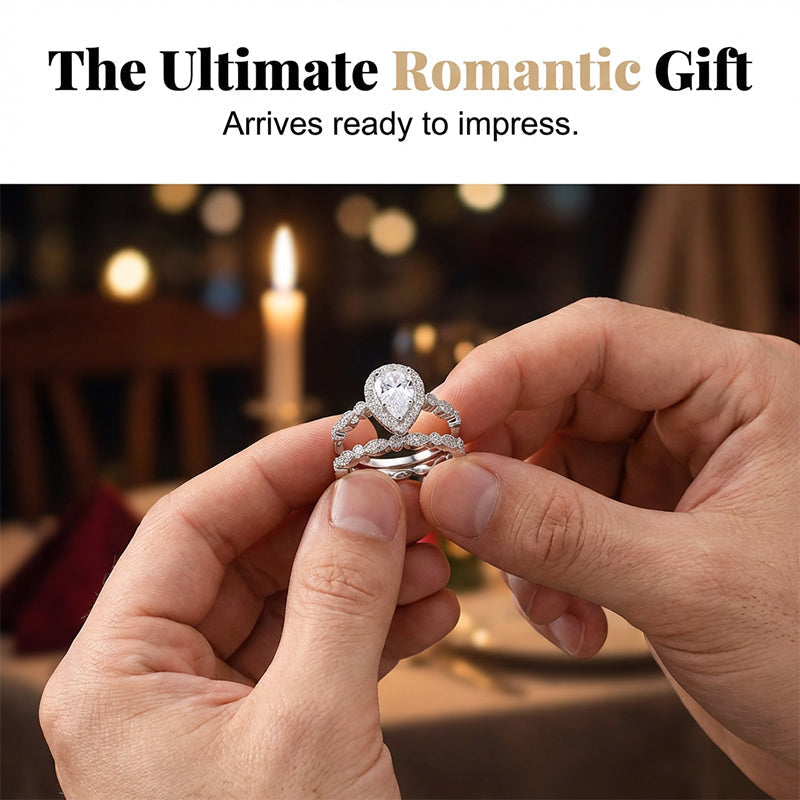 Claire — Vintage Zirkoon Tweedelige Ringenset | 50% KORTING