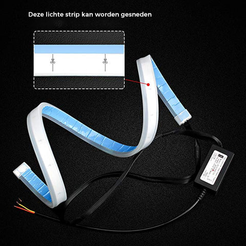 Flexibele DRL LED-nacht- en dagrijlichtstrip (geen demontage nodig)