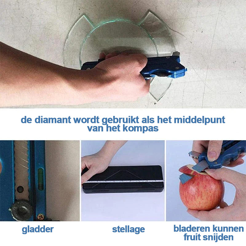 Multifunctionele glas snijder