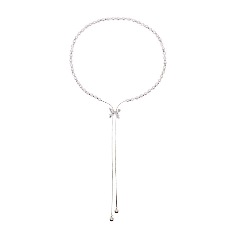 Verstelbare ketting met vlinderparel