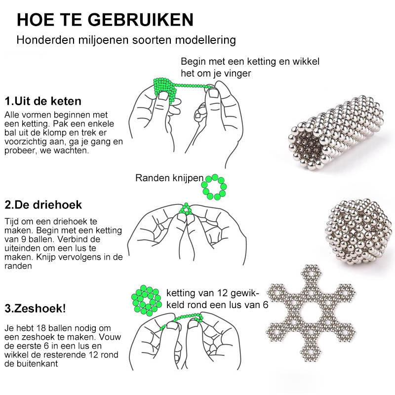 DigitDots 216 stuks magnetische ballen