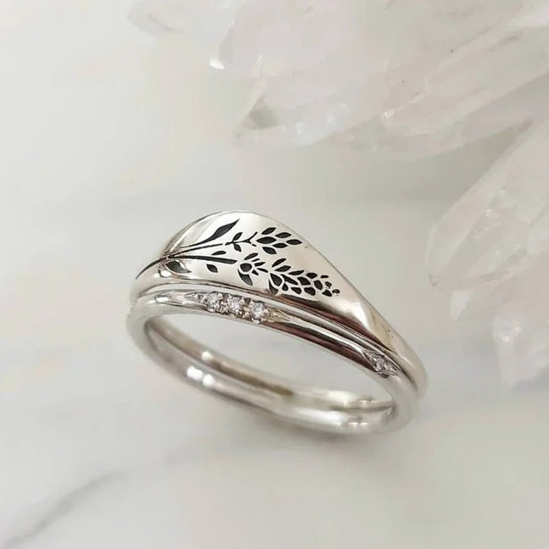 Unieke gouden lavender ring