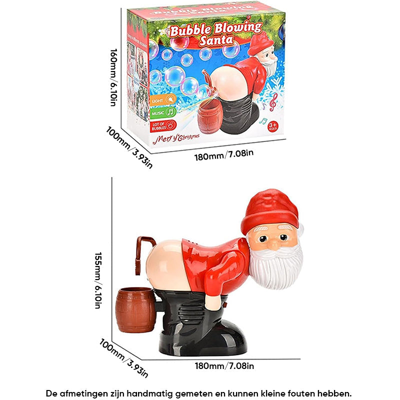 Grappige kerstman bellenblaasmachine