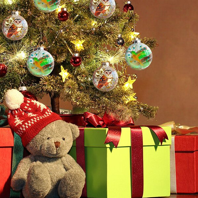 Vogel kerstboom platte ornamenten