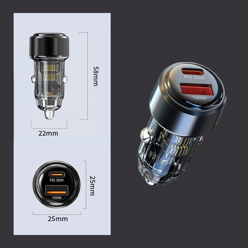 Dubbele snellaadaansluitingen van 30 W voor de auto