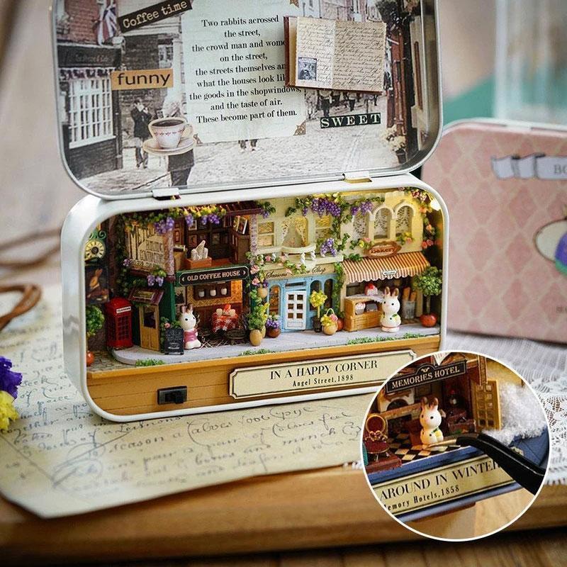 3D miniatuur poppenhuis met licht doe-het-zelf speelgoed